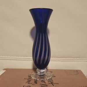 Elegant Blue Glass Vase